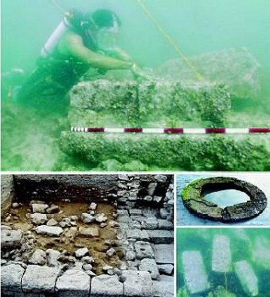 Thành phố cổ Dwaraka "ngủ vùi" ở độ sâu 21,3m dưới đáy biển gần hòn đảo có người sinh sống ở bang Gujarat, Ấn Độ.