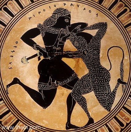 Mọi chuyện kết thúc khi người anh hùng Theseus được công chúa Ariadne giúp đỡ tiêu diệt quái thú Minotaur. Kể từ đó, người dân trên đảo Crete trở lại cuộc sống yên bình.
