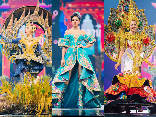 Một số bộ trang phục dân tộc công phu khác của thí sinh Hoa hậu Hòa bình Thái Lan năm nay.
