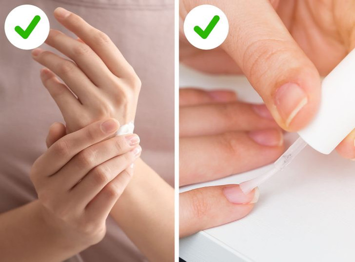 Thường xuyên ngâm mình dưới bể bơi: Clo trong nước bể bơi có thể khiến móng tay, móng chân khô và dễ kích ứng. Nếu thường xuyên bơi lội, hãy phủ một lớp sơn làm cứng móng để bảo vệ móng và thường xuyên dùng kem dưỡng chứa lanolin để hạn chế tác động tiêu cực của clo lên da tay và móng tay. Ảnh: BS.