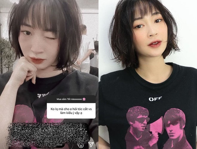 Sun HT chọn lựa một kiểu tóc ngắn với phần mái lưa thưa vừa cá tính lại đáng yêu để đón Tết.