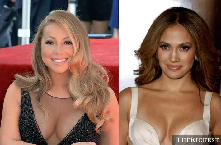 Đầu những năm 2000, khi được phỏng vấn hỏi về Jennifer Lopez, nữ diva đã nói: “Tôi không biết cô ấy”. Câu trả lời của nữ ca sĩ đã bị chê là không khôn ngoan và lộ rõ sự ghen ăn tức ở với J.Lo bởi thời điểm đó cô đang nổi như cồn. Về phía Jennifer, khi được hỏi về sự việc này, nữ hoàng Latin tỏ ra khôn ngoan hơn: “Tôi đoán Mariah đã quên chứ chúng tôi gặp nhau nhiều lần rồi”. (Ảnh: The Richest)