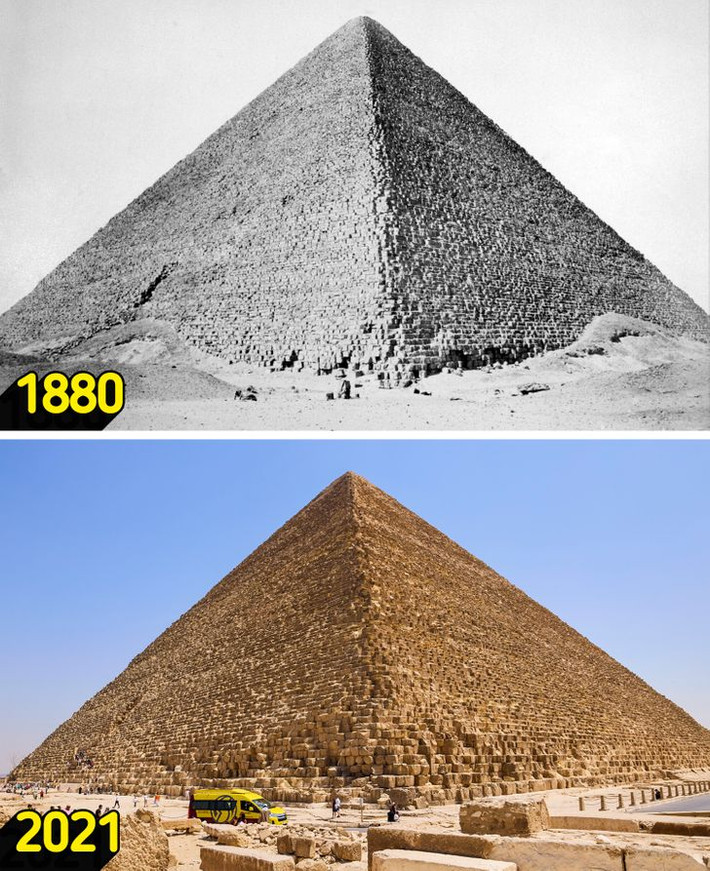 Đại kim tự tháp Giza ở Ai Cập cũng như vậy. Dù trải qua nhiều thế kỷ và tác động của thiên nhiên, công trình này vẫn đứng hiên ngang giữa đất trời mà không có nhiều sự thay đổi.