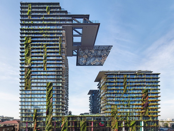 Tòa nhà One Central Park với công viên cây xanh thẳng đứng ở Sydney, Australia, của kiến trúc sư Ateliers Jean Nouvel.