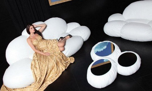 Bộ ghế sofa hình đám mây êm ái.