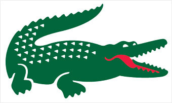 Không phải ai cũng biết logo của Lacoste bắt nguồn từ biệt danh của ông Jean Rene Lacoste là Alligator (có nghĩa cá sấu). Một người bạn đã vẽ một con cá sấu nhỏ tặng vận động viên tennis này. Về sau, ông sử dụng hình ảnh con cá sấu làm logo chính thức cho hãng.