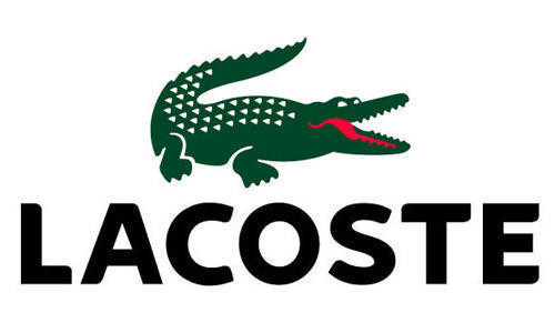 Logo của thương hiệu thời trang Lacoste gây chú ý với hình ảnh con cá sấu xanh do vận động viên tennis Jean Rene Lacoste sáng lập.