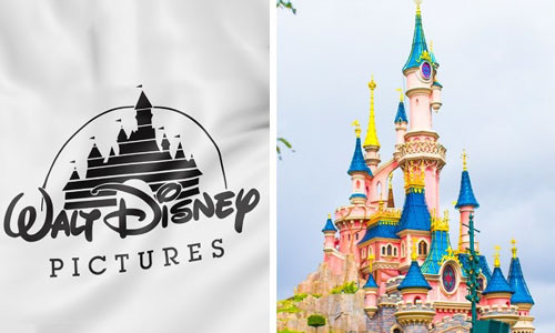 Hãng phim Disney nổi tiếng với logo hình tòa lâu đài cổ tích. Trước năm 2006, logo của thương hiệu nổi tiếng này được thiết kế dạng 2D phỏng theo tòa lâu đài Neuschwanstein nổi tiếng của Đức.