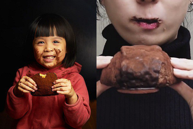 Món bánh bẩn thỉu này có tên là Zang Zang Bao" (tạm dịch là bánh bẩn thỉu), một loại bánh nhiều lớp giống như bánh sừng bò (croissant), đẫm nhân sô cô la.