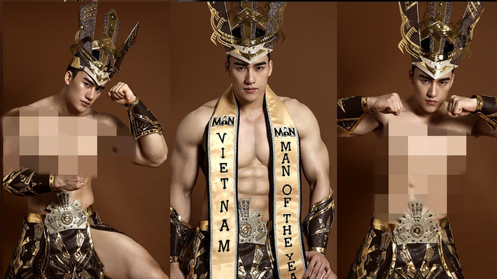 Bộ trang phục dân tộc được chọn mang tên: “Bản Sắc Việt”, được lên ý tưởng và thực hiện hoàn toàn bởi nhà thiết kế Ivan Trần.