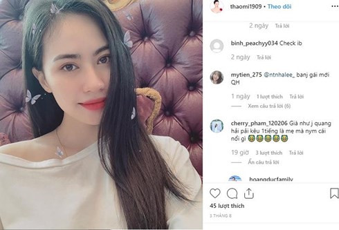 Nguyễn Thảo Mi được đồn đoán là bạn gái mới của Quang Hải sau khi cư dân mạng phát hiện cầu thủ số 19 liên tục “thả tim” ảnh của người đẹp này trên Instagram và Facebook.