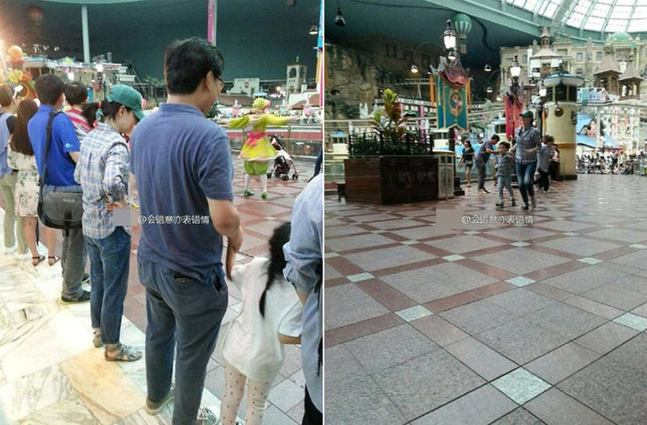 Mới đây, hai vợ chồng Lee Young Ae đã đưa hai con sinh đôi đi chơi công viên Lotte World, Seoul, Hàn Quốc.