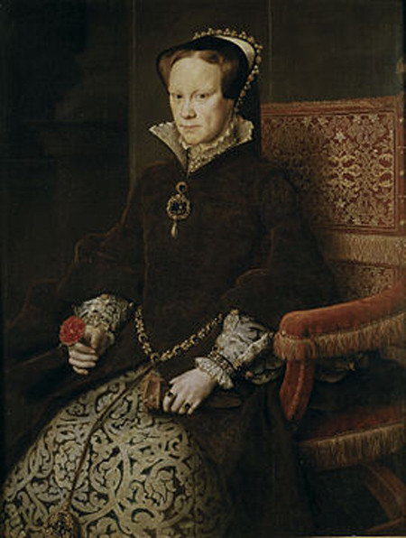 Nữ hoàng Mary của Anh là con gái của vua Henry VIII với Hoàng hậu Catherine xứ Aragon. Sau cái chết của em trai cùng cha khác mẹ là vua Edward VI, bà trở thành người trị vì đất nước từ năm 1553 cho đến khi qua đời vào năm 1558.