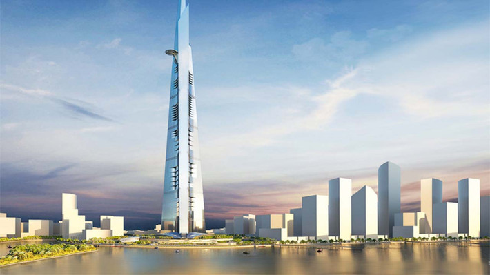Tòa tháp Jeddah Tower cao 1.000m có chi chí xây dựng là 1,23 tỷ USD. Công trình này được đánh giá là niềm tự hào của Ả Rập Saudi.