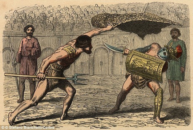 Hoàng đế La Mã Commodus trị vì từ năm 180 - 192 rất thích các cuộc chiến võ sĩ giác đấu. Đặc biệt, ông còn đích thân tham gia chiến đấu với tư cách là một secutor - chiến binh mang gươm và khiên.