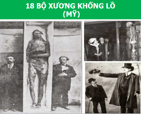 Đến tháng 5/1912, các nhà khảo cổ thuộc ĐH Beloit (Mỹ) khai quật được 18 bộ xương được cho là thuộc về người khổng lồ tại khu vực hồ Delavan, Wisconsin.