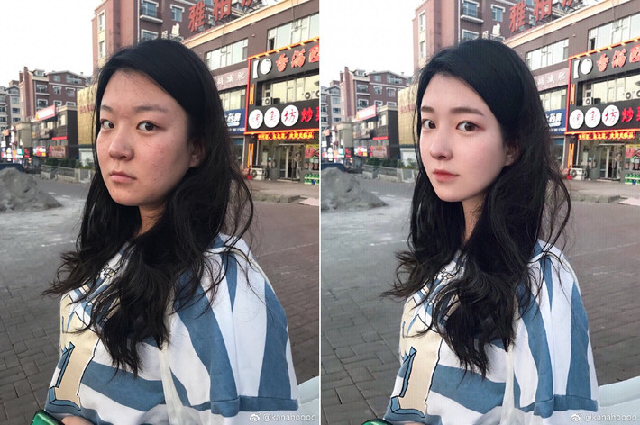 Từ một cô gái bình thường, nhờ photoshop cô bạn đã hóa thành hot girl chỉ trong phút chốc. (Nguồn Youthwant)