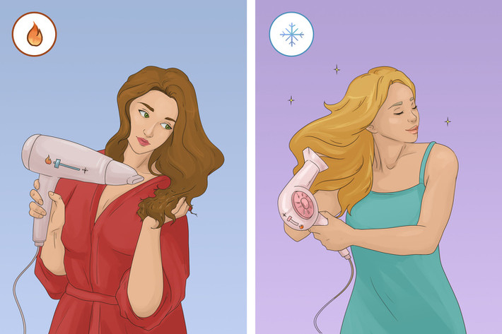 Chỉ dùng chế độ sấy nóng: Hầu hết các loại máy sấy đều có chế độ sấy nóng và sấy mát. Nếu chỉ dùng chế độ sấy nóng, tóc sẽ dễ mất độ ẩm, dẫn đến khô và chẻ ngọn. Bạn nên sấy ở chế độ mát để tóc khô tự nhiên mà không ảnh hưởng đến kết cấu tóc.