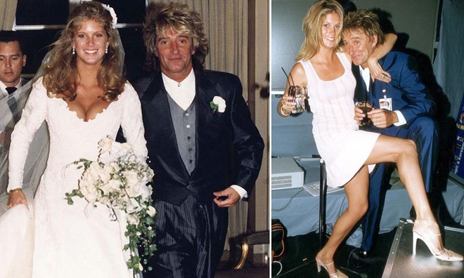 Vào năm 1990, khi mới 21 tuổi, Rachel đã kết hôn với Rod Stewart, người hơn cô 24 tuổi. Tuy nhiên, năm 1999, cả hai đã ly thân và năm 2006, họ tiến hành ly hôn. Ảnh: Daily Mail.