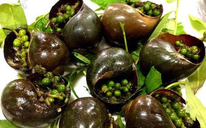 Từng con ốc bươu được đem luộc sơ. Khi có yêu cầu, bỏ nồi ốc lên bếp than, vừa nướng vừa thêm mắm pha tiêu, tỏi, bột ngọt vào… sau đó chờ trong chốc lát thì nước trong ốc sôi lên, một chút là được. Ốc nướng theo cách này sẽ vừa ăn, hơi cay, ngọt mặn, vừa giòn đều hấp dẫn, không chỉ ăn thịt mà húp nước ốc cũng rất tuyệt.