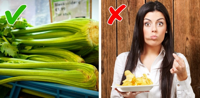 Hàm lượng nước cao có trong cần tây giúp làm sạch răng bạn. Hãy nhai một ít cần tây, chúng sẽ làm sạch các mảnh thức ăn ở kẽ răng. Ảnh: Pixabay.