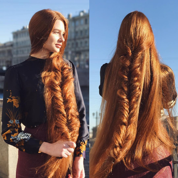 Mái tóc dài hơn 1m của cô khiến nhiều người phải ngưỡng mộ. Ảnh: Instagram.