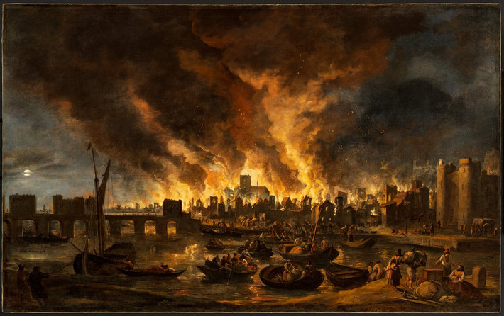 Vào rạng sáng ngày 2/9/1666, một đám cháy bùng phát ở tiệm bánh của thợ làm bánh Thomas Farrinor trên đường Pudding Lane, thành phố London, Anh. Farrinor là thợ làm bánh của Vua Charles II. Sự kiện này mở đầu cho trận đại hỏa hoạn kinh hoàng càn quét thủ đô nước Anh.