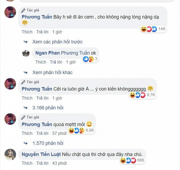 Ở dưới bình luận, diễn viên Tiến Luật nhắn nhủ đến Jack: "Nếu chật quá thì chở qua đây nha chú". Bình luận của Tiến Luật khiến dân mạng thích thú khiến vì cho rằng nam diễn viên cũng là fan của Jack.