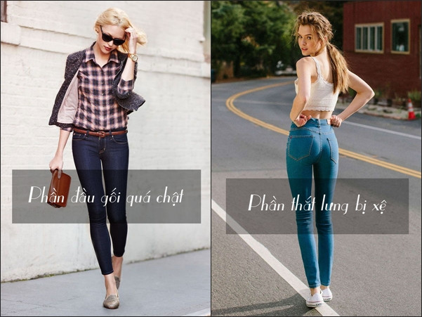 Không phải ai cũng có đủ kiên nhẫn để chọn cho mình loại skinny jeans phù hợp. Có những quý cô còn từ bỏ việc mặc quần skinny chỉ vì gặp phải những vấn đề như bị chật ở phần đầu gối và đùi, bị chùng ở vòng ba và một vài vấn đề nhỏ nhặt khác khiến bạn hoàn toàn thiếu tự tin khi mặc chúng. Dưới đây là 5 vấn đề và giải pháp hữu dụng từ các chuyên gia thời trang sẽ giúp bạn tìm thấy chiếc quần jeans đích thực của mình.