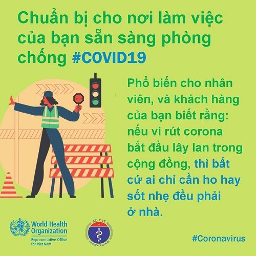 Khuyến cáo những người bị ốm hãy ở nhà.