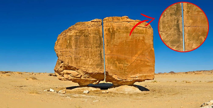 Trải qua hàng ngàn năm lịch sử, khối đá Al Naslaa đứng vững mà không bị đổ.