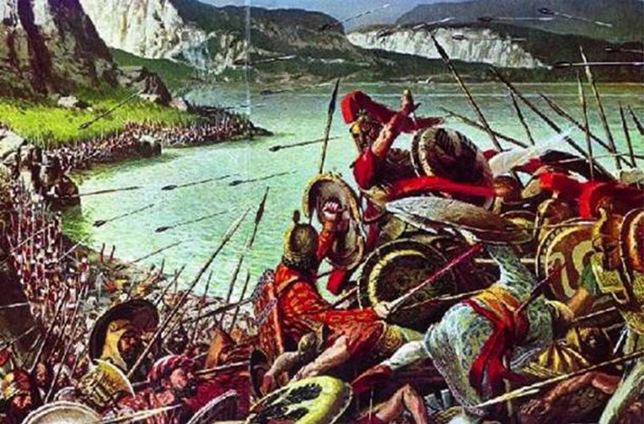 Do kẻ địch quá đông nên quân đội của vua Leonidas I và Hy Lạp gặp nhiều bất lợi. Sau một thời gian giao chiến với quân Ba Tư, trong khi quân đội Hy Lạp rút lui vì kẻ địch quá mạnh thì vua Leonidas I cùng các binh sĩ Sparta chiến đấu đến hơi thở cuối cùng.