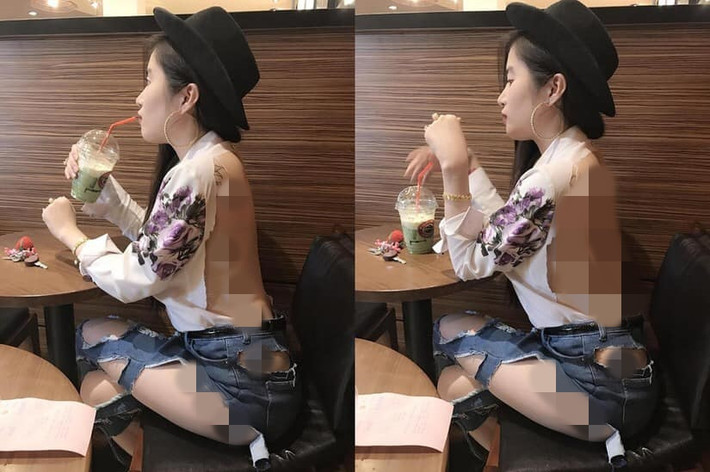 Nickname T.T.N chia sẻ bức ảnh một cô gái ở Sài Gòn cũng ăn mặc hớ hênh gây sốc không kém.