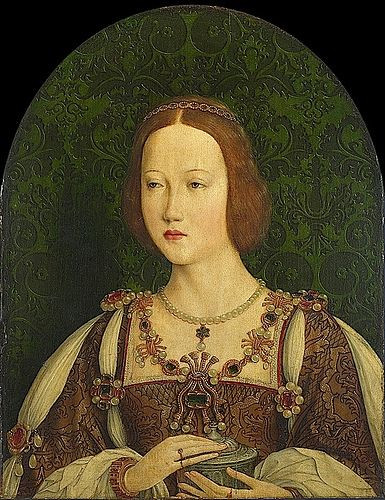 Một quan điểm cho rằng, lá bài Q cơ là hình ảnh tượng trưng cho hoàng hậu Elizabeth của dòng họ York ở Anh. Trong thời gian bà hoàng này sinh sống, cuộc chiến tranh hoa hồng nổ ra giữa dòng họ York và Lancaster.