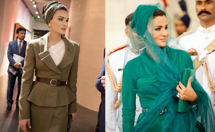 Vương phi Qatar Sheikha Mozah bint Nasser al-Missned sinh năm 1959, là người vợ thứ hai trong số ba vợ của cựu vương Sheikh Hamad bin Khalifa al-Thani.