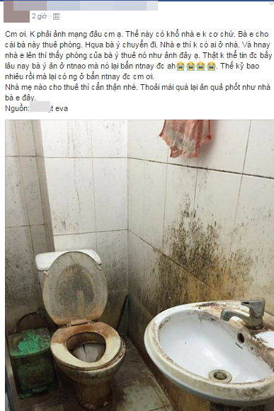Mới đây, một thành viên bức xúc lên "Hội chị - em" chia sẻ câu chuyện không may vớ phải khách thuê trọ "ở bẩn nhất quả đất", đồng thời gửi lời nhắc nhở tới những ai đang có nhà cho thuê thì nên cẩn thận khi nhìn người. Ảnh chụp màn hình/Bimateva.