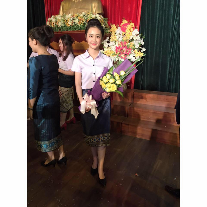 Những bức ảnh được nữ sinh người Lào chia sẻ nhận được khá nhiều lượt like cùng lời khen ngợi của bạn bè. Ảnh: Facebook nhân vật.