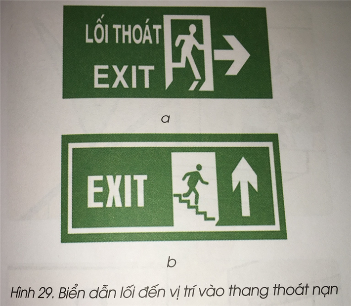 Khi xảy ra sự cố cháy trong các công trình cao tầng, để thoát nạn an toàn mọi người cần chú ý đến một số vấn đề sau: Trên hành lang của tòa nhà dẫn từ các căn hộ đến các lối thoát nạn thường có các biển chỉ dẫn, người bị nạn di chuyển theo hướng mũi tên chỉ dẫn để đến buồng thang thoát nạn. Tại lối vào buồng thang (bên trong nhà) hoặc cầu thang hở (bên ngoài) sẽ có đèn chỉ dẫn ký hiệu “EXIT”, khi vào buồng thang mọi người sẽ di chuyển xuống dưới và ra nơi an toàn;