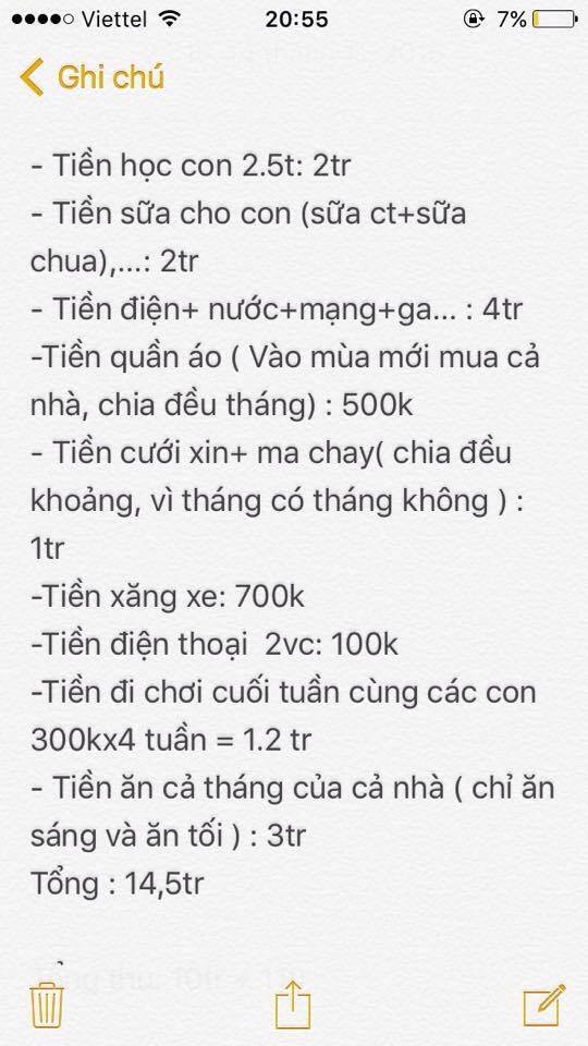 Đủ các khoản chi tiêu khiến nhiều chị em phải đau đầu tính toán sao cho hợp lý và phù hợp với đồng lương hàng tháng.