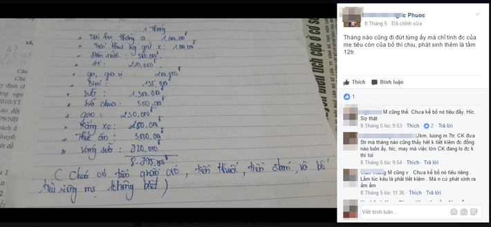 Phần đông các mẹ lên mạng "than trời" rằng đã chi tiêu rất tiết kiệm rồi nhưng chi phí hàng tháng cũng phải gần 10 triệu đồng.
