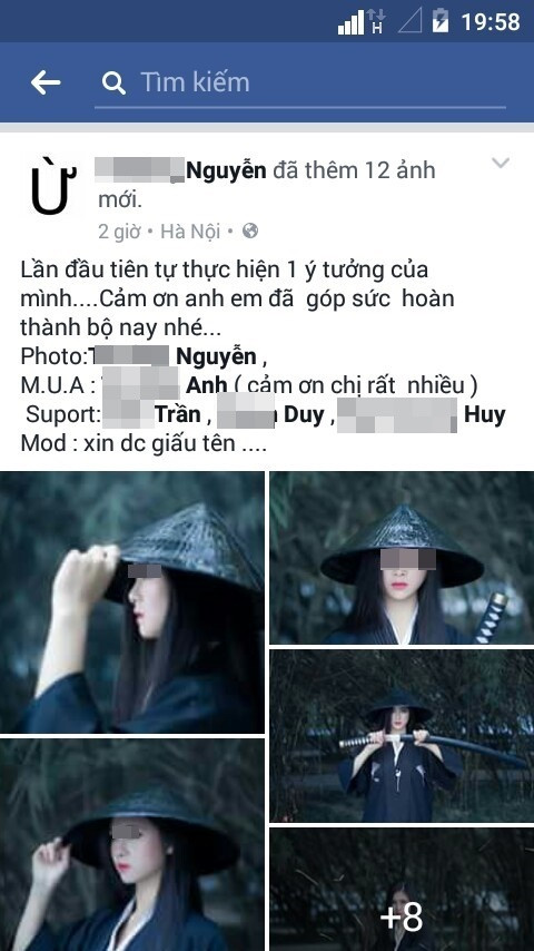 Khi mà chưa rõ hai cô gái này có phải là một hay không thì không ít "thánh mò" còn tìm ra được cả ekip chụp bộ ảnh này. "Nữ hiệp" trong bộ ảnh được dân mạng tìm ra có trang phục giống hệt "nữ hiệp" trên đường phố. Có thể thấy cô gái trong ảnh sở hữu đôi mắt sắc, khuôn mặt bầu bầu bĩnh, nước da trắng ngần và mái tóc dài thướt tha.