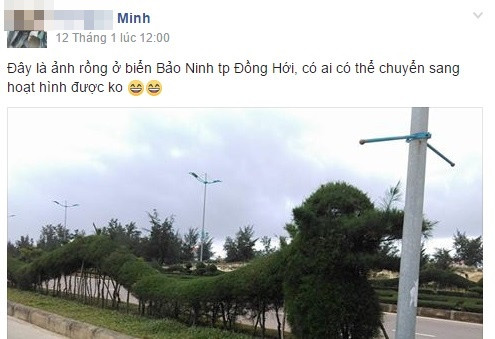 Sau sức hút của chú rồng ở Hải Phòng, rất nhiều những mô hình rồng khác trên khắp cả nước đã lọt vào tầm ngắm của cư dân mạng. Mới đây nhất là mẫu trang trí hình rồng ở Bảo Ninh, TP Đồng Hới (Quảng Bình). Ảnh: FB Võ Ngọc Minh.