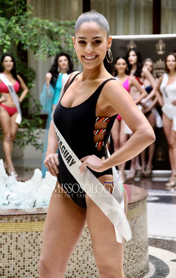 Tạm thời đứng đầu bảng xếp hạng là Hoa hậu Siêu quốc gia Paraguay - Ana Paula Cespedes. Điểm thu hút ở cô gái này là vẻ đẹp nữ tính, cổ điển, nụ cười rạng rỡ. Giới chuyên môn cho rằng sẽ không bất ngờ nếu cô nối gót người đẹp Stephania mang về chiếc vương miện thứ hai cho đất nước.