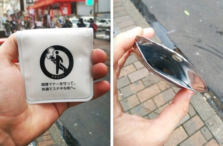 Gạt tàn xách tay dùng cho những người muốn hút thuốc ở bên ngoài khu vực được phép hút thuốc.