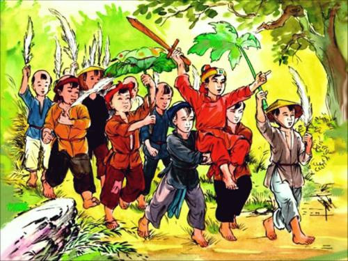 Từ khi còn là cậu bé chăn trâu ở Ninh Bình, Đinh Bộ Lĩnh đã bộc lộ tư chất của thủ lĩnh quân sự tài ba. Vua thường cùng các bạn đồng niên của mình như Nguyễn Bặc, Lưu Cơ, Trịnh Tú tổ chức trò chơi đánh trận giả do ông chỉ huy. Ca dao Việt Nam có những câu nói về vua như: "Bé thì chăn nghé, chăn trâu / Trận bày đã lấy bông lau làm cờ / Lớn lên xây dựng cơ đồ / 12 sứ tướng vậy mà đều thua".
