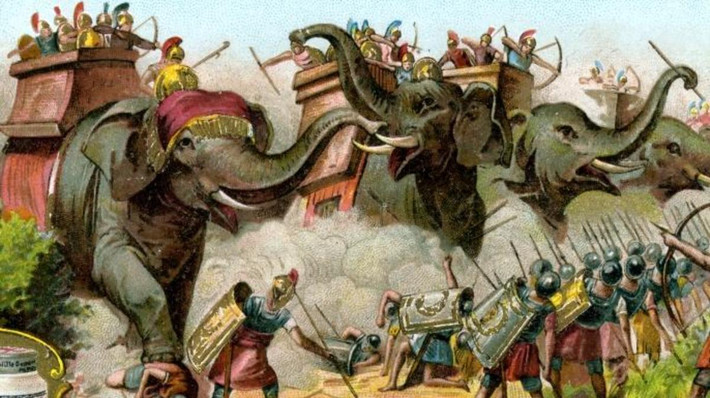 Trong những cuộc chinh phục các vùng đất mới, Alexander Đại đế sử dụng đàn voi chiến trên khiến lực lượng quân sự do ông chỉ huy ngày càng lớn mạnh.