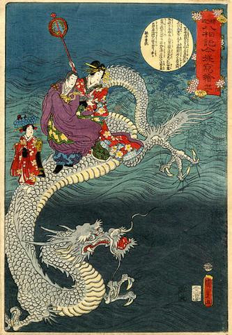 Cung điện của thần Rồng Ryujin có những con rùa biển làm quản gia, các con sứa, cá trở thành người hầu.