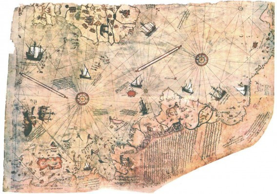 Năm 1513, Đô đốc Ottoman và người vẽ bản đồ Piri Haji Muhiddin, còn được gọi là Piri Reis đã biên soạn một tấm bản đồ thế giới với mục đích đi du lịch và thám hiểm quân sự trên biển. Mặc dù hiện tại người ta chỉ lưu giữ được 1/3 tấm bản đồ nhưng cũng đủ để khiến con người giật mình vì tấm bản đồ chính xác một cách đáng ngạc nhiên. Các nhà khoa học nói rằng, một tấm bản đồ chi tiết như vậy sẽ không thể hoàn thành nếu không có hình ảnh vệ tinh, vậy làm thế nào Piri Reis có thể vẽ nên tấm bản đồ này? Đó là câu hỏi bí ẩn khiến các nhà khoa học đau đầu, hiện nay vẫn không có lời đáp. (Nguồn Boredomtherapy)