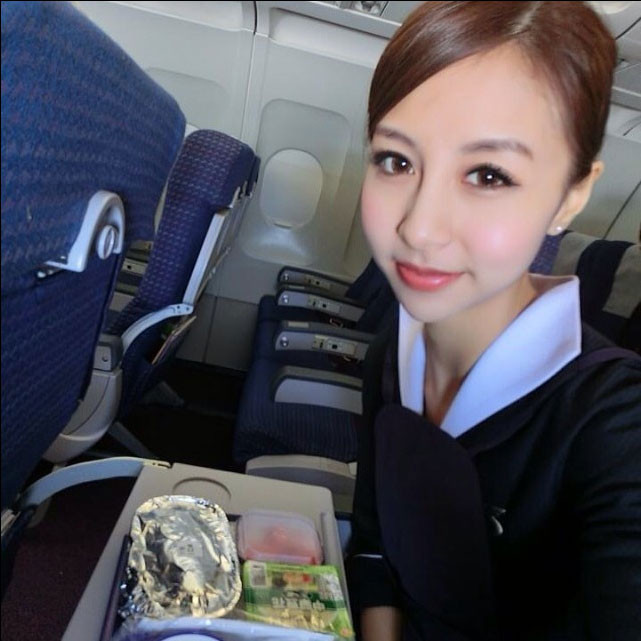 Bữa ăn của nữ tiếp viên TransAsia Airways trên máy bay.