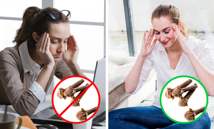 Giảm đau đầu: Khi rơi vào tình trạng này, bạn chỉ cần trộn một ít bột đinh hương và muối trong 1 ly sữa, uống ngay sau đó, các cơn đau đầu sẽ bị dập tắt nhanh chóng.